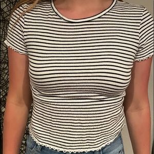 Women’s Black & White Stripped Top